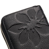 Women Leather Wallet Double Zipper Long Wallet Large Capacity