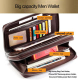 Men's Long PU Leather Wallet Clutch Purse
