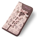 Women Lady Wallets PU Leather Vintage Long Wallets Purse Hand Bag