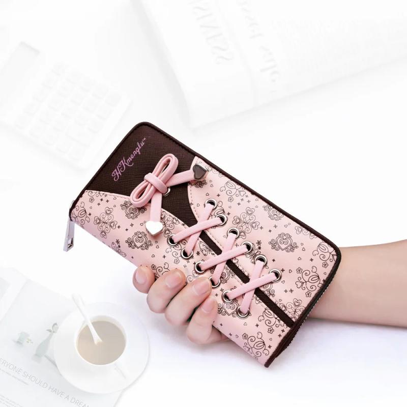 Women Lady Wallets PU Leather Vintage Long Wallets Purse Hand Bag