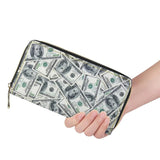 Dollar Print Long Wallet Multifunctional PU Leather Wallet