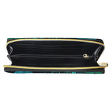 Hycool Women's Leather Wallet Polynesian Tribal Hawaii Flower Purses Long