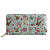 3D Floral Paint Women's Long Wallet