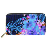 Polynesian Hawaii Flower Print Clutch Bag Organizer Purse