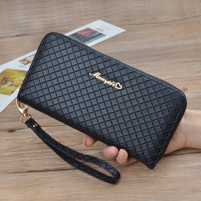 Female Purse PU Leather RFID Ladies Wallet Zipper Holder