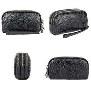 Snake Skin Clutch Purse High Capacity Wallet
