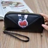 Retro Long Lady Wallets PU Leather Phone Holder Zipper Lady Wallet