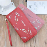 Vintage PU Leather Zipper Long Women's Wallet Phone Holder