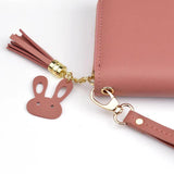Long Women's Wallet PU Leather Rfid Holder Vintage Zipper Purse