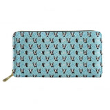 Boston Terrier Dog Print Wallet for Women Girls Zipper Clutch Purse