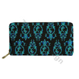 Polynesian Sea Turtle Pattern Leather Long Purse for Women