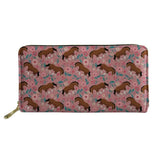 3D Floral Paint Long Wallet Lady Purse Girls Shopping Teen Girl Handbag