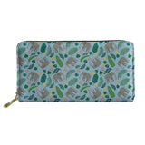 Floral Kitty Print Wallet 3D Printed Dog Animals Purse Long Wallet PU Handbag