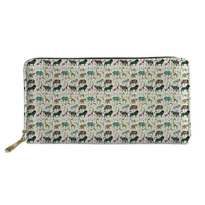 Patchwork Tropical Safari Print Travel Wallet for Women