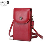 Oilskin Vertical Crossbody Bag Small Shoulder Mobile Bag