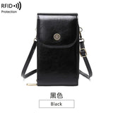 Oilskin Vertical Crossbody Bag Small Shoulder Mobile Bag
