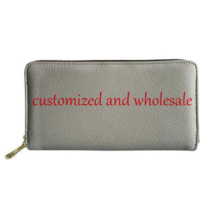 Pug Dog Print Zipper Travel Purse Woman Long Money Storage Bags