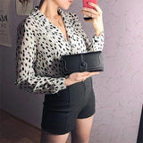 Vintage Frosted Buckle Long Wallet Matte Leather Lady Purse