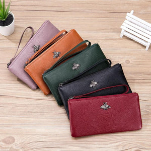Leather Women Wallets Multifunction Long Zipper Purse