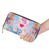 Hawaii Flower Shark Women's Wallet Polynesian Pattern PU Leather