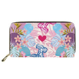 Hawaii Flower Shark Women's Wallet Polynesian Pattern PU Leather
