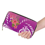 Polynesian Tribal Hawaii Flower Pattern Women's Wallet Long Purses