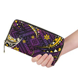 Hawaii Flower Print Women's Wallet Polynesian Tribal Design