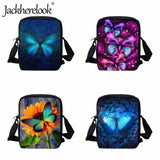 Jackherelook School Girl Crossbody Bag Luminous Butterfly Pattern School Bags
