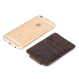 Men's Leather Wallet Oil Wax Leather Vintage Wallet