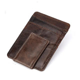 Men's Leather Wallet Oil Wax Leather Vintage Wallet