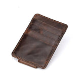 Men's Leather Wallet Oil Wax Leather Vintage Wallet