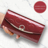 Patent Leather Women's Wallet Clutch Long Hasp