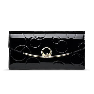 Patent Leather Women's Wallet Clutch Long Hasp