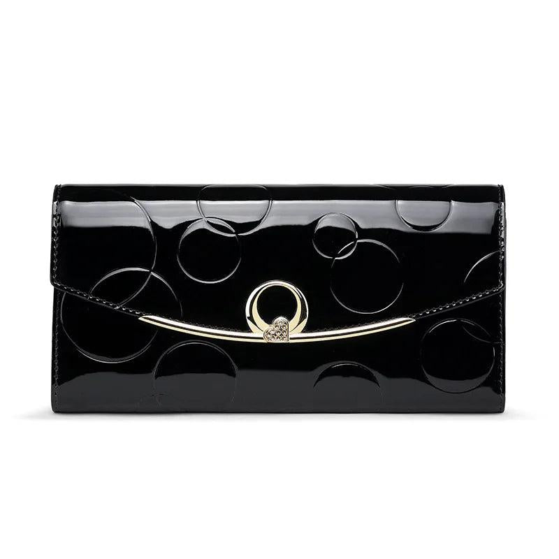 Patent Leather Women's Wallet Clutch Long Hasp