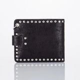 Vintage Punk Rock Skull Heads Cross Biker Wallet with Key Chain