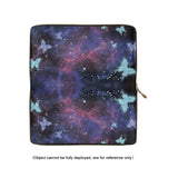 Starry Butterfly Print Long Wallet Multifunctional PU Leather Wallet