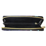 Starry Butterfly Print Long Wallet Multifunctional PU Leather Wallet