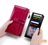 RFID Long Leather Wallet Soft Women's Clutch