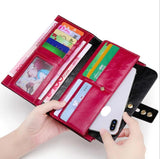 RFID Long Leather Wallet Soft Women's Clutch