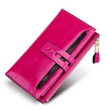 RFID Long Leather Wallet Soft Women's Clutch