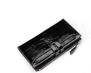 RFID Long Leather Wallet Soft Women's Clutch