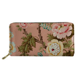 Colorful Boho Floral Print Long Wallet Zipper Phone Bag Girls Clutch Purse
