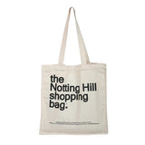 Printed Canvas Shopping Bag - Eco-Friendly Handbag