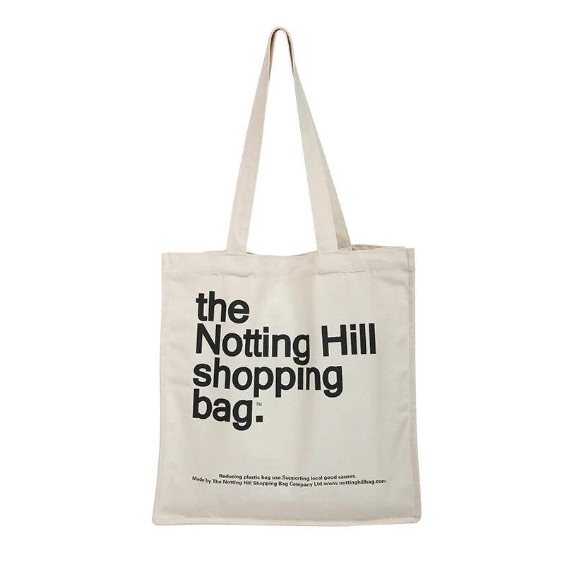 Printed Canvas Shopping Bag - Eco-Friendly Handbag