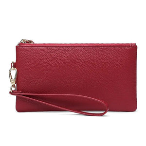 Head Leather Wallet Women's Long Multi-Function Zipper Hand Bag
