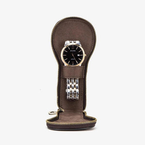 Leather Watch Storage Case Men High Zipper Vintage Jewelry Box