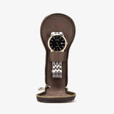 Leather Watch Storage Case Men High Zipper Vintage Jewelry Box
