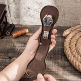 Leather Watch Storage Case Men High Zipper Vintage Jewelry Box