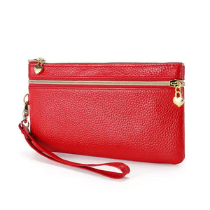 Vintage Women Coin Purse Leather Zipper Small Oil Cowhide Wallet