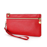 Vintage Women Coin Purse Leather Zipper Small Oil Cowhide Wallet